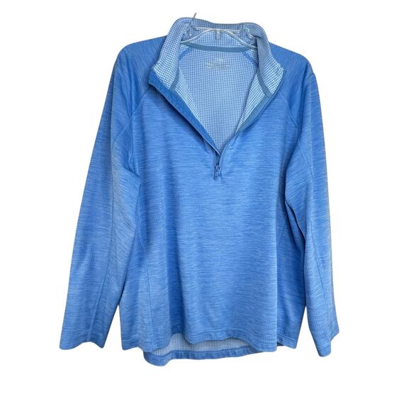 Vineyard Vines Men's 1/2 Zip Pullover Light Blue Sankaty Size L Golf Nautical - Picture 2 of 7